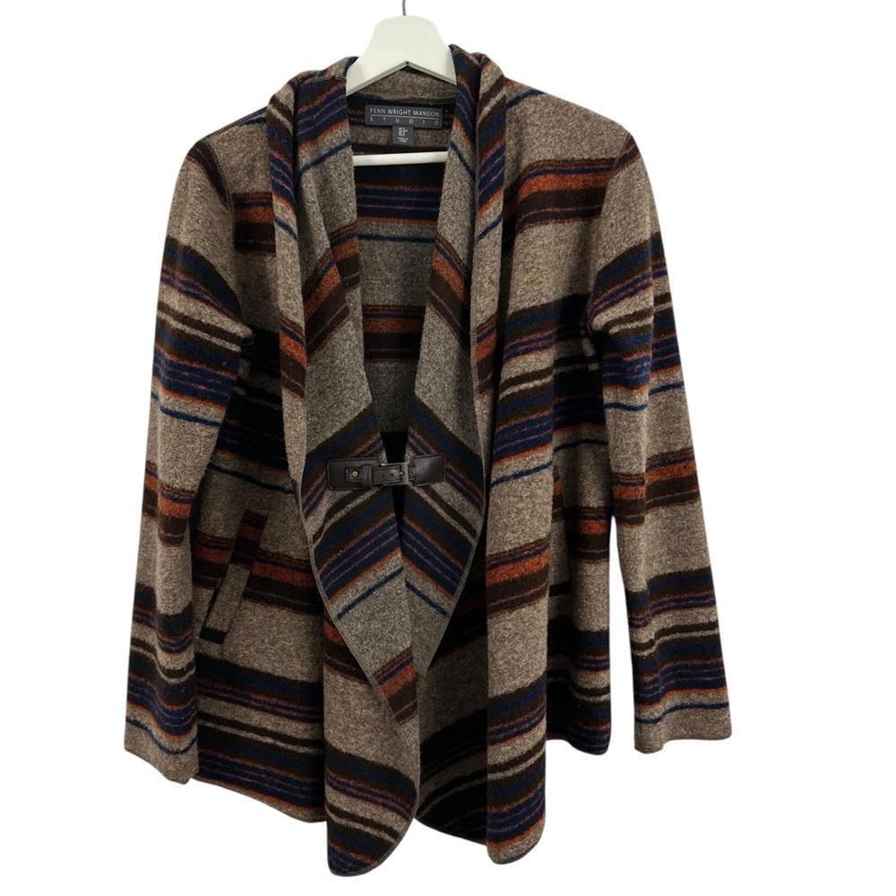 Fenn Wright Mason Women’s Wool Blend Striped Cardigan Size S